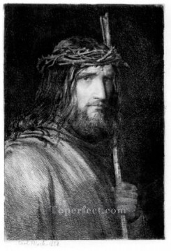  Bloch Pintura - Retrato de Cristo Carl Heinrich Bloch